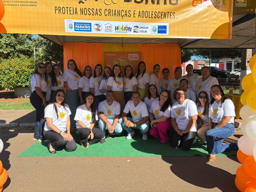 Paraíso das Águas realiza Dia D da campanha Maio Laranja com ações de conscientização e mobilização social